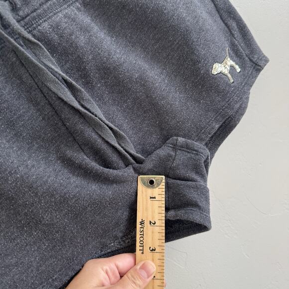 Y2K Victoria Secret PINK Sequin Mini Shorts Size S Gray Gold Dog 1.5” Inseam - Picture 7 of 9
